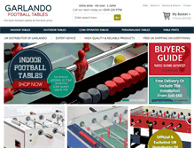 Tablet Screenshot of garlando-tables.co.uk